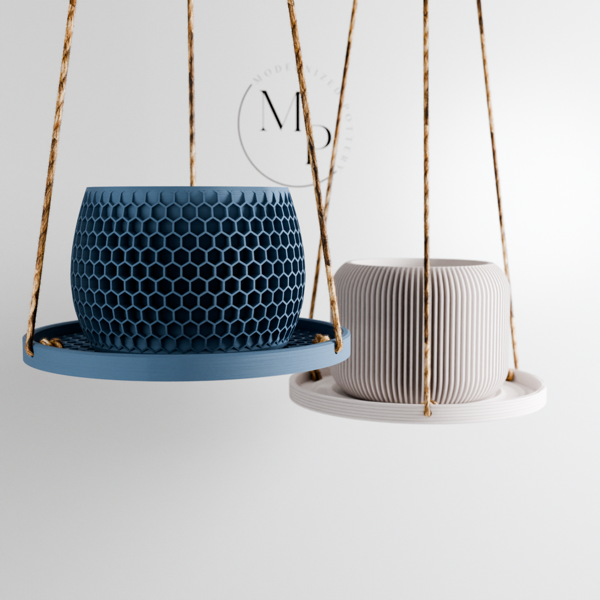 Hanging Plant Pot Tray | Honeycomb-5